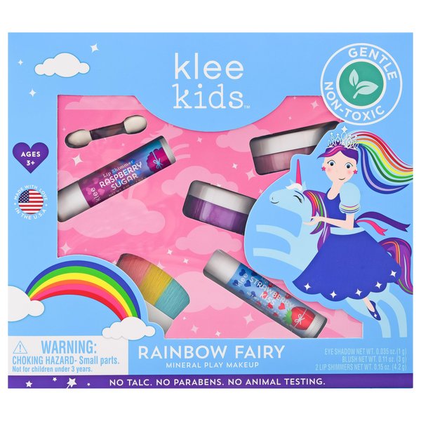 Luna Star Klee Kids Play Makeup Kit. Gentle and Non-Toxic. Kid-Friendly. Made in USA. (Rainbow Fairy)
