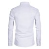 DELCARINO Men's Long Sleeve Button Up Shirts Solid Slim Fit Casual Business Formal Dress Shirt White Medium