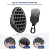 FIABC Silicone Curl Brush,Africa Comb,Magic Curly Hair Brush Twist Hair,Afro Pick,Men Women Boys Girls Wave Curler Tool,1 Set Black