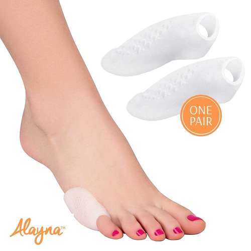 Tailors Bunion Corrector - Tailor Bunion Relief Soft Silicone Bunionette Corrector Splint Gel Guard Shields Bunion Pads - Tailor's Bunion Cushion Pain Relief - Protects the Pinky Toe by Alayna (1 Pair