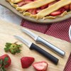 Rada Cutlery Curved Paring Knife Stainless Steel Blade With Aluminum Made in USA, 6-1/8 Inch, Silver handle