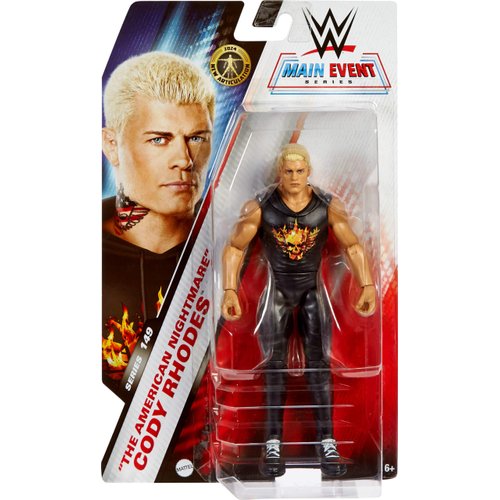 Mattel WWE Action Figure, 6-inch Collectible Cody Rhodes with 10 Articulation Points & Life-Like Look