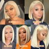 613 Bob Wig Human Hair 13x4 HD Transparent Lace Front Straight 12 inch Short Bob Human Hair Wigs Straight Short Bob Wigs for Black Women Human Hair Natural Hairline
