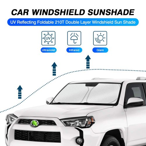 KUST Custom Fit Windshield Sun Shade for Toyota 4Runner 2010-2023 2024 Sunshade Foldable Sun Visor Protector Blocks UV Rays Keep Your Car Cooler