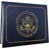 US Citizenship Certificate Holder | US Citizenship Gifts | Naturalization Certificate Padded Holder with Cover. Golden Great Seal of The United States.