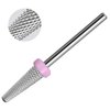 ERUIKA Tungsten Carbide Nail Drill Bits,3/32'' Efile Electric Cuticle Bits, Two Way Manicure Polishing Art Remove Acrylic Cuticle Safety Bits Pedicure Tools(Ball Top Cone Shape, 2XF)