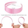 AHONEY Pink Headband for Women Girls Satin Silk Headband Non Slip 1.57" Wide Plain Head Band Solid Hair Band DIY Halloween Costume Holiday Fasion Hair Accessories Gifts