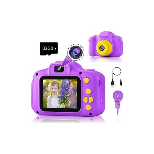 Tyseoome Toys for Girls,Christmas Birthday Gifts Kids Camera for Kids,Christmasn Gifts for Kids with 32GB SD Card