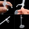 10 PCS Acrylic Doll Stands, Doll Display Stands with Adjustable Waist Clip, Transparent Doll Support Stand, Mini Doll Holder Stand for 11 to 13 Inch Dolls Action Figure Stand Doll Accessories (Clear)