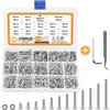 VIGRUE 1110PCS M3 Hex Socket Head Cap Screws Nuts Kit, M3 x 4/5/6/8/10/12/14/16/18/20/25/30mm Stainless Steel Screws Assortment Set w/Allen Wrench and Tip Curved Tweezer