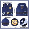 Keymall Kids Police Officer Costume Set 6 Pcs Including Cop Hat Vest Sunglasses Badge Walkie Talkie for Pretend Play Dress Up (Set D)