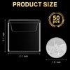 Mauproy 50PCS Single Pocket Coin Sleeves, 2.1 x 2.1 Inches Clear Plastic Coin Holders Individual Coin Protectors Small Pouches for Coin Currency Bills Collectors