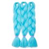 VOKEYLA Blue Braiding Hair Braid in Hair Extensions for Twist Braid 3 Pack Braiding Hair High Temperature Synthetic Fiber Light Blue Jumbo Braid for Women (Color:Azure Blue)