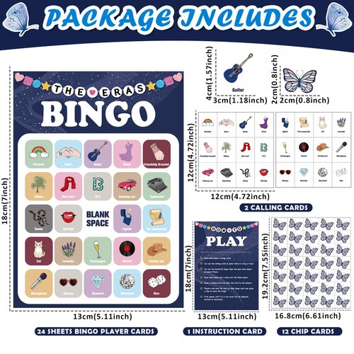 Music Party Bingo Games Singer Birthday Party Games Music Lovers Birthday Party Favors Guitar Party Bingo Cards 24 Players for Adults Music Fans Bachelorette Family Gathering Party Favors