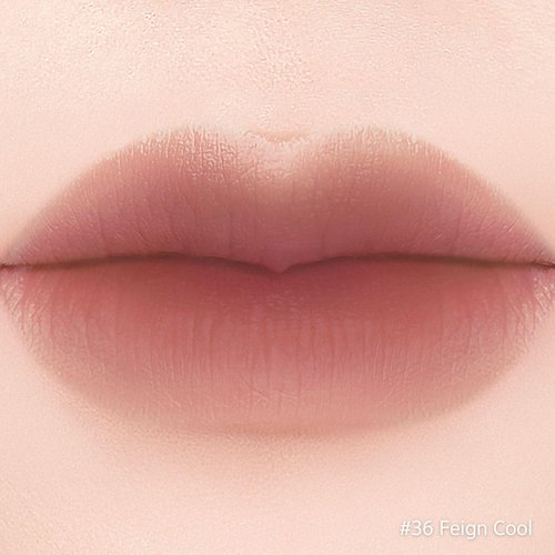 BBIA Last Velvet Lip Tint - Soft & Creamy Matte Finish Lip Stain, Blur Effect with Velvety Texture, Long-Lasting, High Pigment, Lightweight, Non-Drying, Korean Lip Makeup (36 FEIGN COOL)