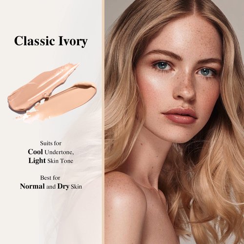 FV Dewy Foundation, Hydrating Formula & Medium Coverage, Waterproof, Long Lasting, Lightweight Liquid Foundation, Ideal For Dry/Combination Skin, 30g, Nourishing Classic Ivory