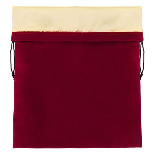 Segbeauty Blow Dryer Bag, Hair Dryer Storage Bag, 11.8x15.7 inches Satin Lined Storage Bags with Drawstring Wine Red Velvet Pouch Bag Travel Organizer for Diffuser, Straighteners, Clothes