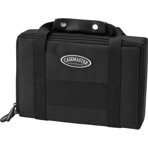 Casemaster Classic Nylon Dart Carrying Case for Steel and Soft Tip Darts, Holds 12 Darts Numerous Other Accessories via Generous Storage Pockets, Tubes and Boxes, Black