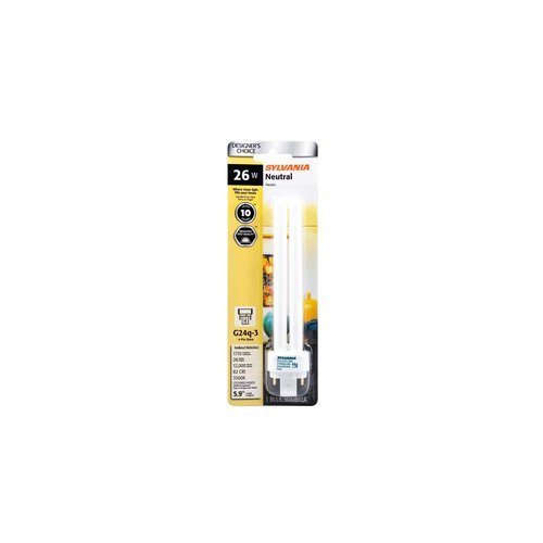 SYLVANIA 26-Watt (100W Equivalent) 3,500K Double Tube G24Q-2 Pin Base Bright White Dimmable CFL Bulb