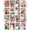 Aowplc Christmas Stickers 42 Sheets Make a Face Stickers for Kids Christmas Crafts Activities Games Party Favors Supplies