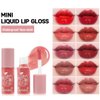 10 Colors Lip Tint Stain Set,Tint Stain Plumping Mini Liquid Lipstick, Watery Finish Lip Tint Stain Korean Lip Gloss,Long lasting Non-Stick Cup Waterproof, High Pigment, Vivid Color, Lip Tint Makeup