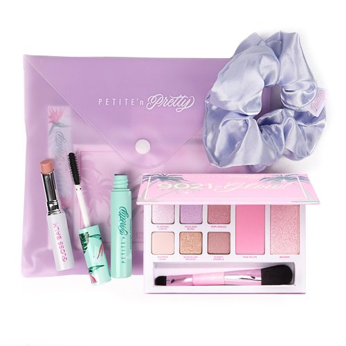 Petite ’N Pretty Dream in Color Makeup Set for Kids, Teens, Tweens - 3-in-1 Eye & Cheek Palette (Blush, Eyeshadow, Highlighter) with Brush, Lip Gloss Balm, Feather Stretch Mascara & Satin Scrunchie