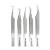 GMI Lash Tweezers - Set of 5 Eyelash Tweezers - Stainless Steel Eyelash Extension Tweezers - Multipurpose Lash Tweezers for Eyelash Extensions for Individual.