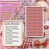 1792 Pcs Self Adhesive Rhinestones for Makeup Face Gems Stick on Face Jewels Eyes Gems Face Stickers Dotting Tools for Nail Art Body Eye Makeup Crafts Decoration Stick on Body Crystal Jewels (Big Red）