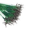 60pcs Fishing Wire Leaders Nylon-Coated Fishing Line Wire Leaders with Swivels and Snaps 6inch, 9inch, 12inch