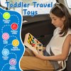 LearnToy Montessori Toys Busy Board for 1+ Years Old - Baby Wooden Sensory Toy with LED Lights Switches & Trumpet - Travel Toy