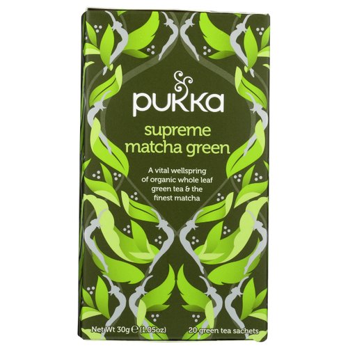 Pukka Herbs, Supreme Matcha Green Organic Herbal Tea, Energizing Infusion Organic Tea Selection, ...