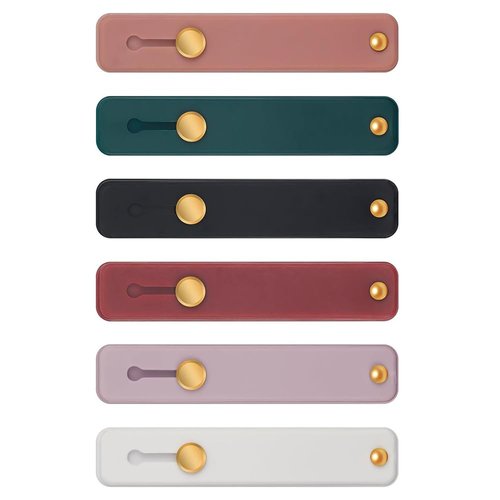 6Pcs Phone Strap Grip, Silicone Phone Grips Holder, Telescopic Finger Kickstand, Universal Finger Holder Strap for Smartphone(Multicolor)