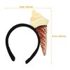 Beavorty Ice Cream Headband Ice Cream Cone Shape Headpiece Novelties Unisex Adult Mini Food Hat on Headband Costume Party Supplies