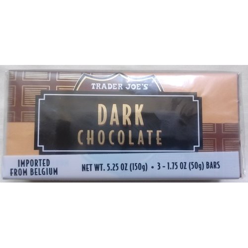 NEW (9) Trader Joes Dark Chocolate Candy Bars NO ARTIFICIAL FLAVORS NO PRESERVATIVES