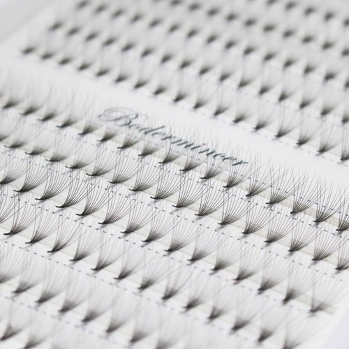 Dedila Short Stem Nature Long 10D Premade Fans Dramatic Volume Eye Lashes Extensions Thickness 0.07mm D Curl Soft and Light Weight Individual False Eyelashes Cluster (10MM)