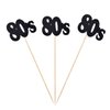 80s Centerpiece Sticks, 12-Pack Table Topper Double-Sided Birthday Party Decorations