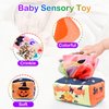 Cenmeytoy Halloween Baby Tissue Box Toy, Soft Montessori Tissue Box Baby Toys, High Contrast Crinkle Paper Sensory Toy for Boys Girls Kids Early Learning Gifts, Halloween Party Favors Gifts