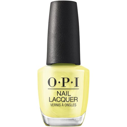 OPI Nail Lacquer, Opaque & Vibrant Pearl Finish Yellow Nail Polish, Up to 7 Days of Wear, Chip Resistant & Fast Drying, Summer 2023 Collection, Summer Make the Rules, Sunscreening My Calls​, 0.5 fl oz