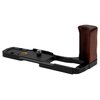 Deluxe Metal Camera Hand Grip for Olympus OM-D E-M10 Mark IV MILC MFT Camera with Wooden Accent and Battery Access