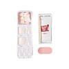 KISS imPRESS No Glue Pedi Press-On Nails, Toenails, Spun Sugar', Light Pink, Short Size, Squoval Shape, Includes 24 Nails, Prep Pad, Instructions Sheet, 1 Manicure Stick, 1 Mini File