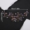 Denifery Rhinestone Wedding Headpieces Bridal Purple Crystal Hair Comb Hair Accessories for Bride Handmade Purple Hair Pieces for Women Girls