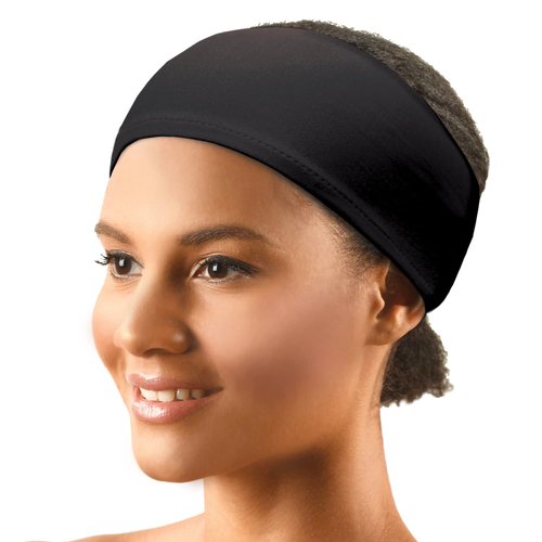 DONNA Argan and Black Castor Spandex Wrap, Headband for Women, Spandex Wrap for Women’s Hair for Face Wash for Makeup Hair Accessories Headbands, 1pc Black Color