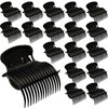 SHEHARUHI 18pcs Hot Roller Clips Hair Curler Claw Clips Replacement Hair Section Styling(Black)