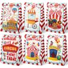 HaPiBiDesign Circus Party Favor Bags - 24 Pcs Carnival Party Candy Bags with Stickers - Carnival Goodie Gift Treat Bags - Watercolor Circus Themed Birthday Party Supplies