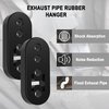 Sporthfish Exhaust Hangers Rubber Muffler Hanger 4 Holes Adjustable Universal Insulator Bushing Shock Absorber Bracket for Car Truck SUV, 2PCS Black 0.47 Inch