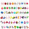 70PCS Cartoon Keychains Bulk for Kids Party Favors, Backpack Keychains Candy, Donut, Ball, Cartoon Animal Axolotl, Sloth, Hawaii Styles keychains for School Day, Classroom Prizes, Birthday Party