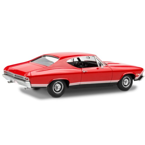 Revell 85-4445 '68 Chevy Chevelle SS 396 Model Car Kit 1:25 Scale, Skill Level 5 Plastic Model Building Kit, Red, Small, 126-Piece