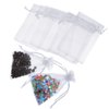 Boshen 100/200PCS Organza Gift Candy Sheer Bags Mesh Jewelry Pouches Drawstring Bulk for Wedding Party Favors Christmas 3"x4" 4" X 6" 5"x7" (3" X 4"(100PCS), White)