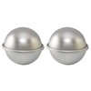 Metal Bath Bomb Mold - DIY - Make Luxurious Bath Bombs - 2 Molds (4 Pieces) - 2.56" Diameter - Premium Finish - The Bath Company! Bonus Bath Bomb Recipe Included!
