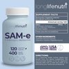 LongLifeNutri SAM-e 400mg – 120 Vegetarian Capsules, Methylated S-Adenosylmethionine for Joint Mobility & Flexibility, 2-Month Supply, No Fillers, GMP Certified, Made in USA